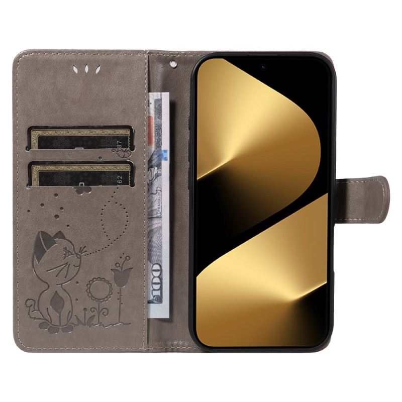 Lederhüllen Huawei Pura 80 Ultra Biene Und Katze