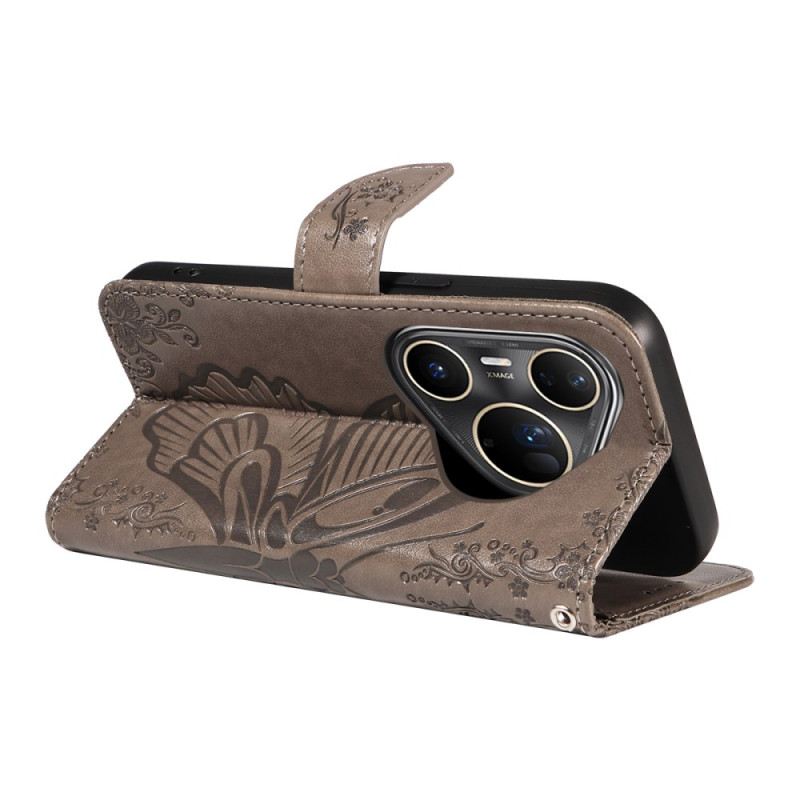 Lederhüllen Huawei Pura 80 Ultra Grafischer Schmetterling