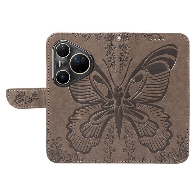 Lederhüllen Huawei Pura 80 Ultra Grafischer Schmetterling