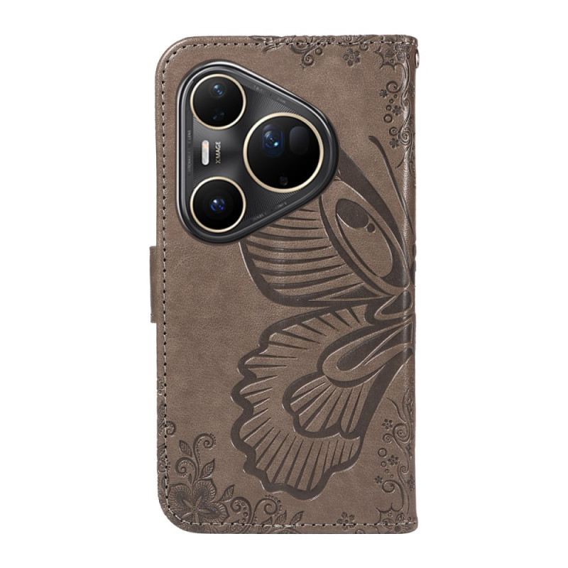 Lederhüllen Huawei Pura 80 Ultra Grafischer Schmetterling
