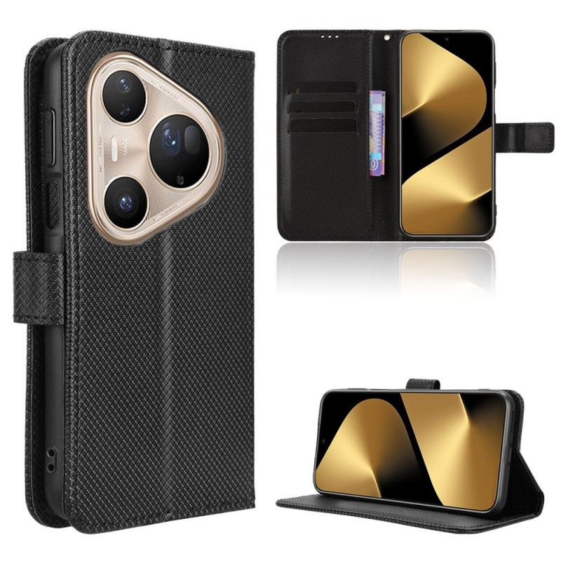 Lederhüllen Huawei Pura 80 Ultra Handyhülle Diamanttextur