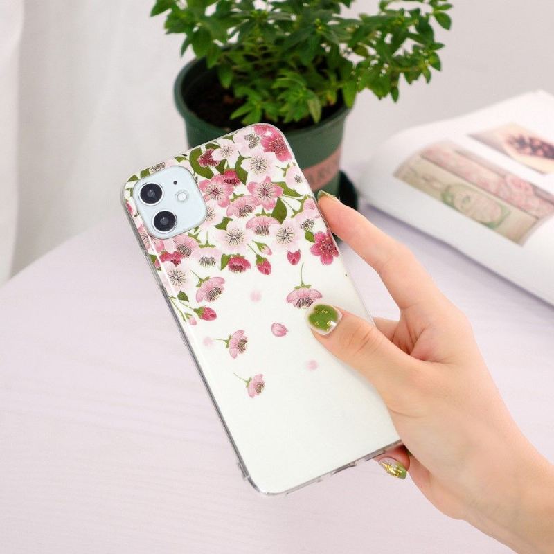 Handyhülle Für iPhone 11 Fluoreszierende Blumen
