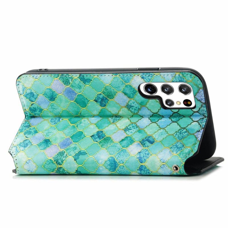Flip Case Für Samsung Galaxy S22 Ultra 5G Arabeskenmuster