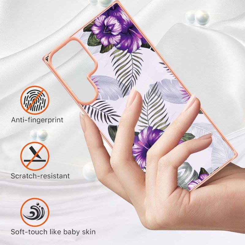 Hülle Für Samsung Galaxy S22 Ultra 5G Anti-Sturz Exotische Blumen