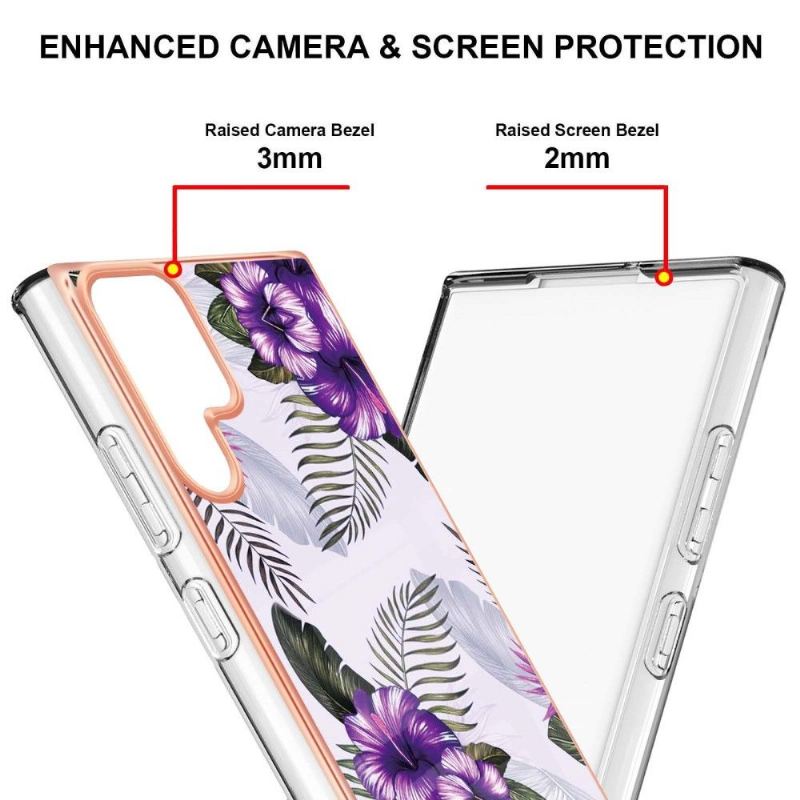Hülle Für Samsung Galaxy S22 Ultra 5G Anti-Sturz Exotische Blumen
