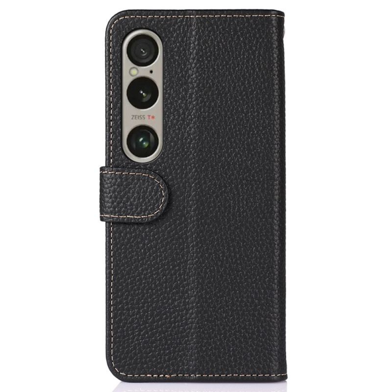 Lederhüllen Sony Xperia 1 Vi Litschi-textur Khazneh