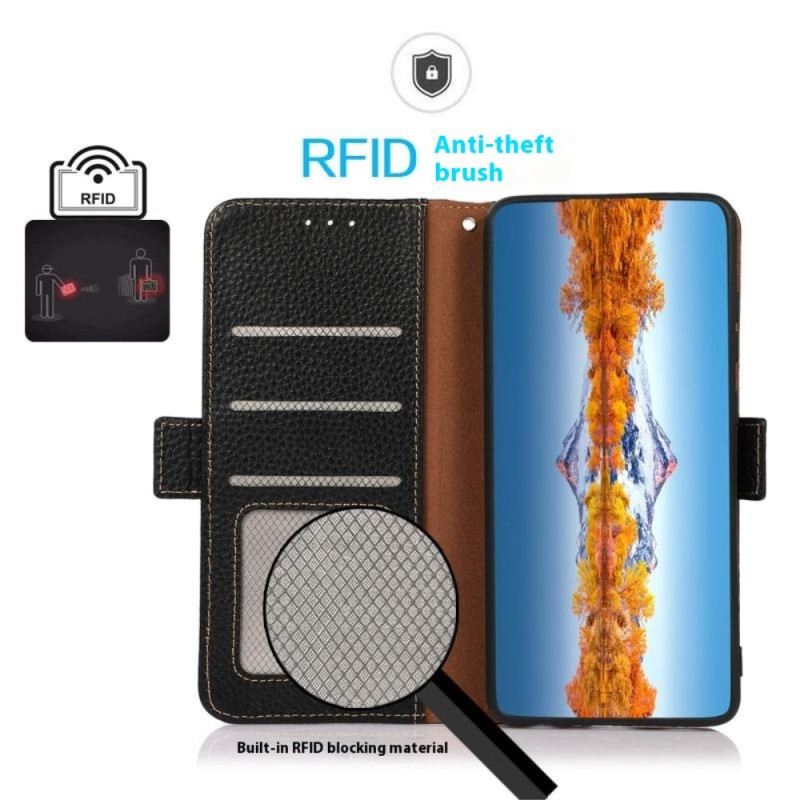 Flip Case Für Poco X7 Pro 5g Khazneh Litschi-leder