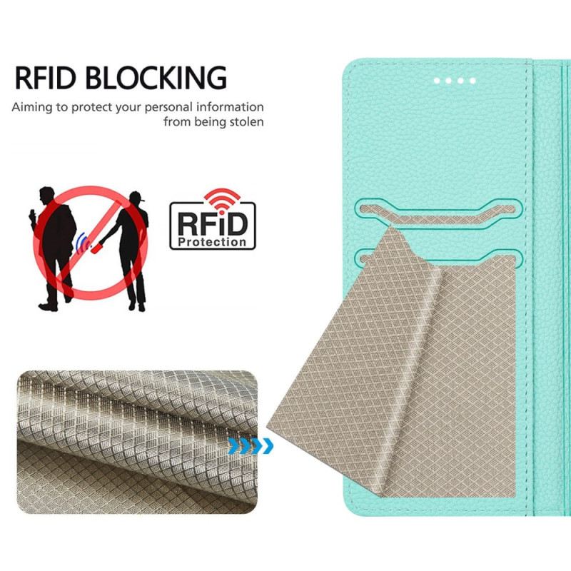 Flip Case Poco X7 Pro 5g Handyhülle Strukturierte Lederoptik Rfid-blockierung