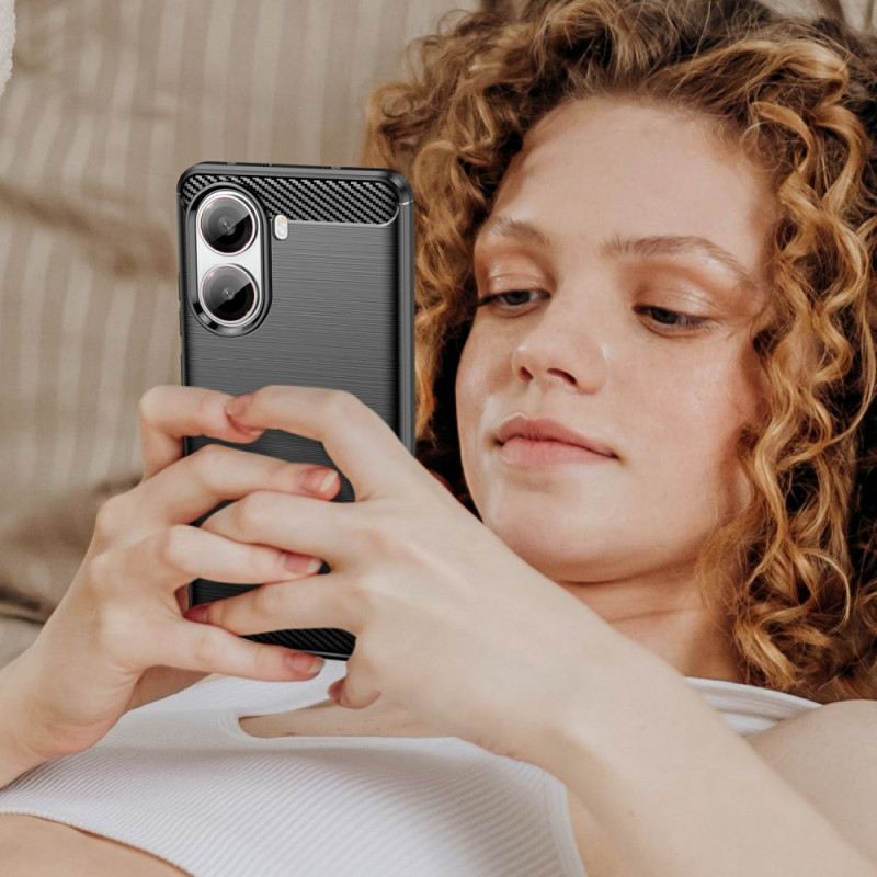 Hülle Für Poco X7 Pro 5g Gebürstete Kohlefaser