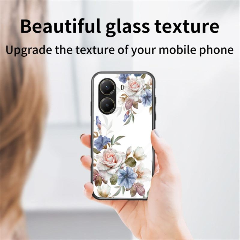 Hülle Poco X7 Pro 5g Handyhülle Gehärtetes Glas Mit Blumenmuster