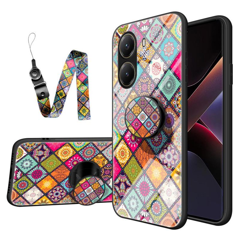 Hülle Poco X7 Pro 5g Handyhülle Patchwork-ständer Und Riemen
