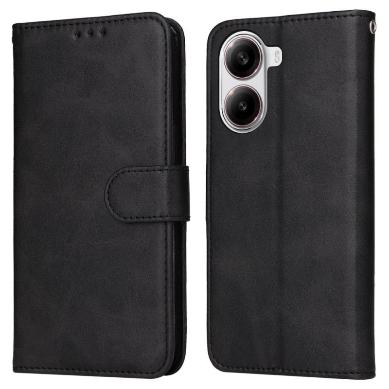 Lederhüllen Für Poco X7 Pro 5g Glattes Kunstleder Mit Riemen