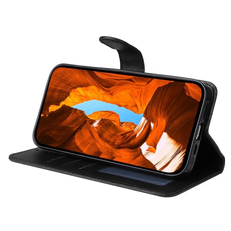 Lederhüllen Für Poco X7 Pro 5g Glattes Kunstleder Mit Riemen