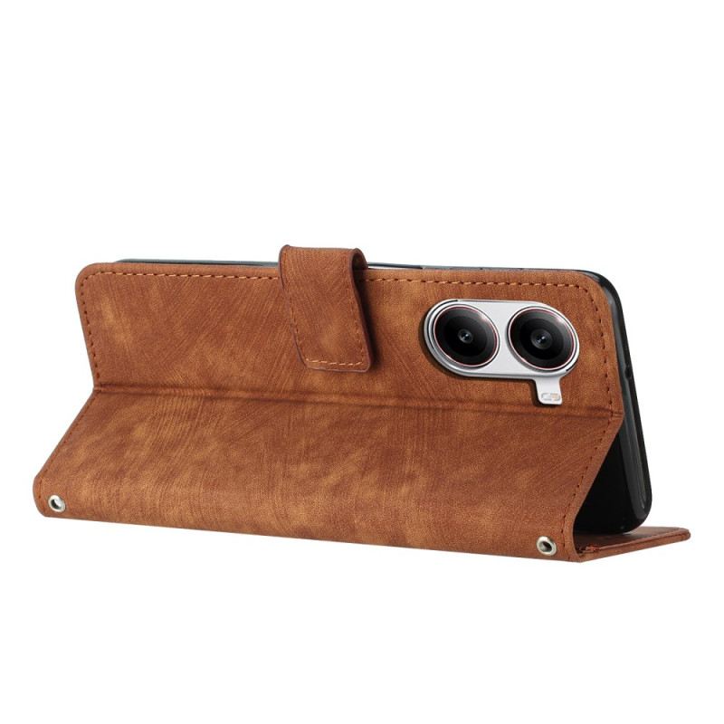 Lederhüllen Für Poco X7 Pro 5g Wildlederoptik Mit Streifen