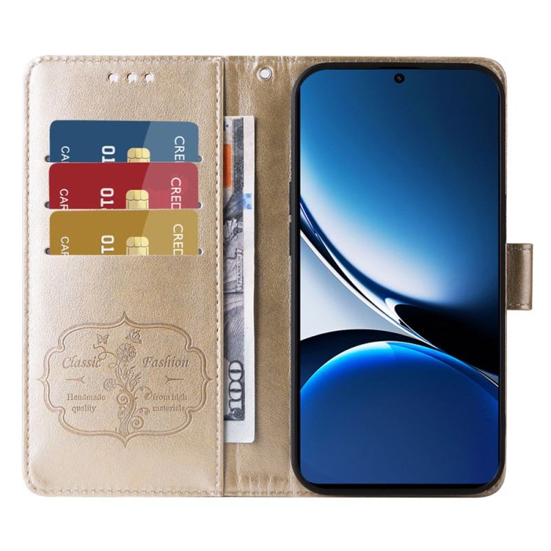 Lederhüllen Poco X7 Pro 5g Blumen-lanyard