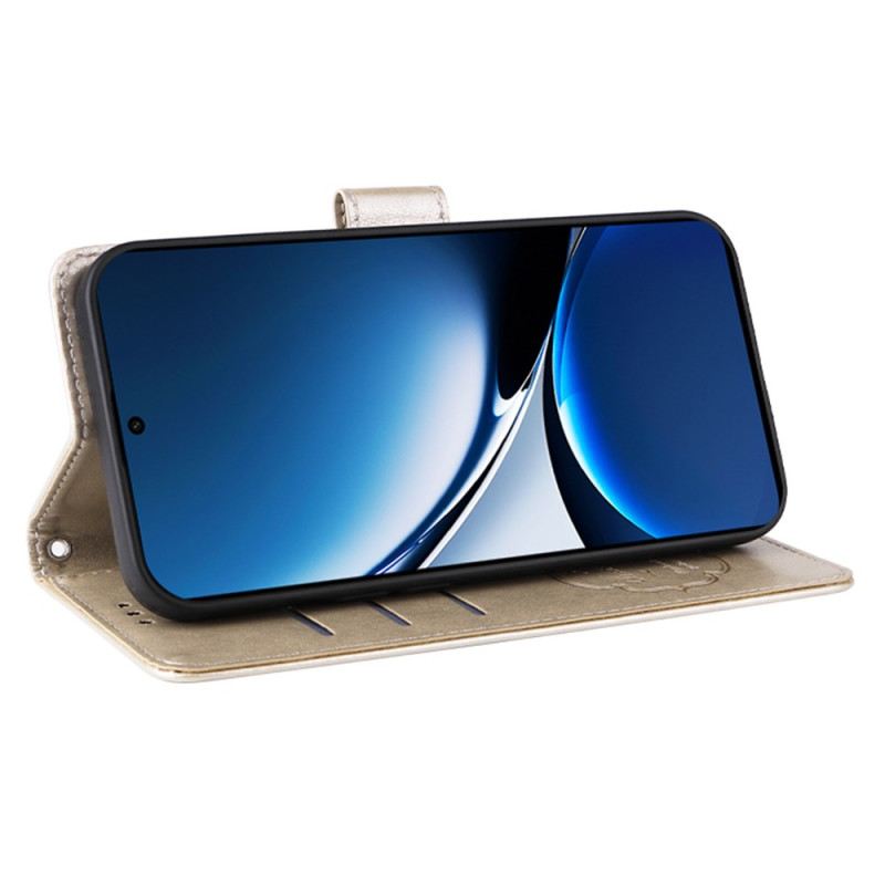 Lederhüllen Poco X7 Pro 5g Blumen-lanyard