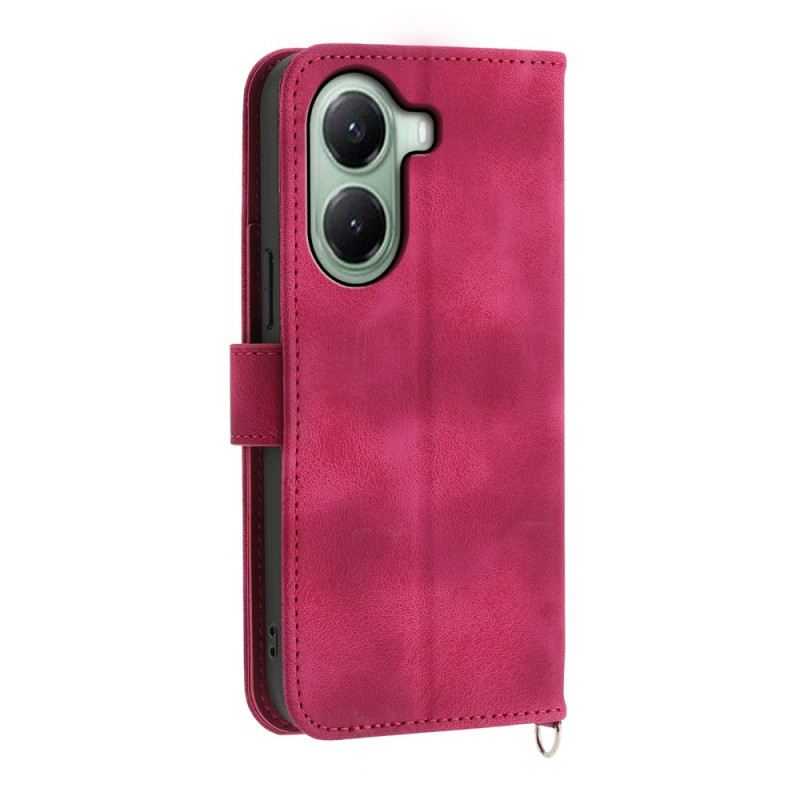 Lederhüllen Poco X7 Pro 5g Blumenmuster Mit Riemen Und Schultergurt