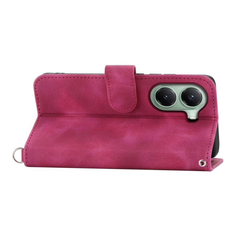 Lederhüllen Poco X7 Pro 5g Blumenmuster Mit Riemen Und Schultergurt