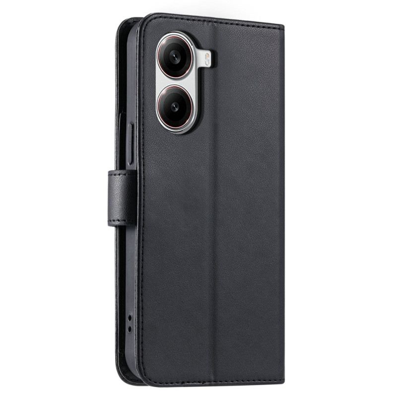 Lederhüllen Poco X7 Pro 5g Gestepptes Design Mit Schlüsselband Und Schultergurt