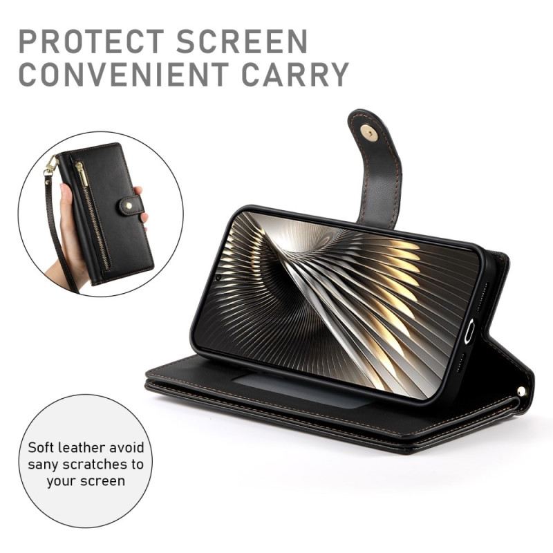 Lederhüllen Poco X7 Pro 5g Handyhülle Geldbörse Mit Riemen Und Schulterriemen