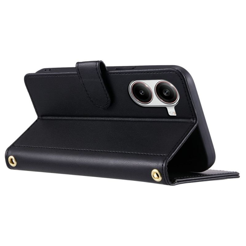 Lederhüllen Poco X7 Pro 5g Handyhülle Gesteppt Mit Riemen