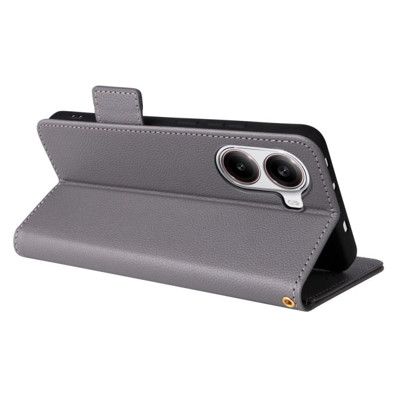 Lederhüllen Poco X7 Pro 5g Handyhülle Kunstleder In Litschi Mit Riemen