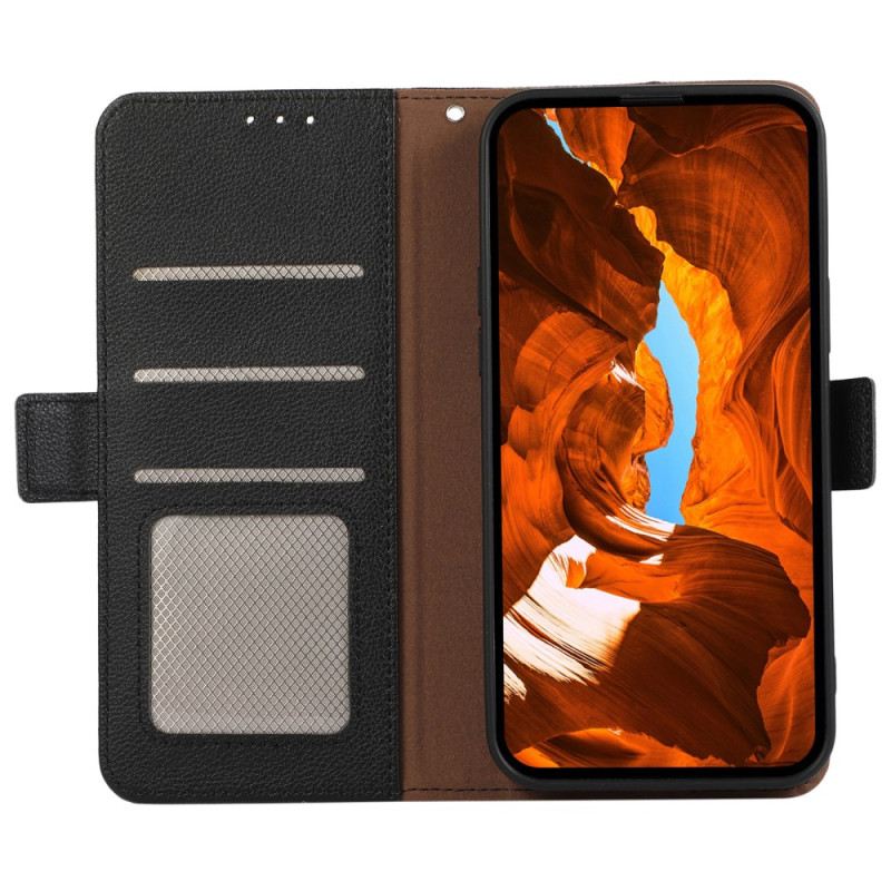 Lederhüllen Poco X7 Pro 5g Handyhülle Litschi-kunstleder