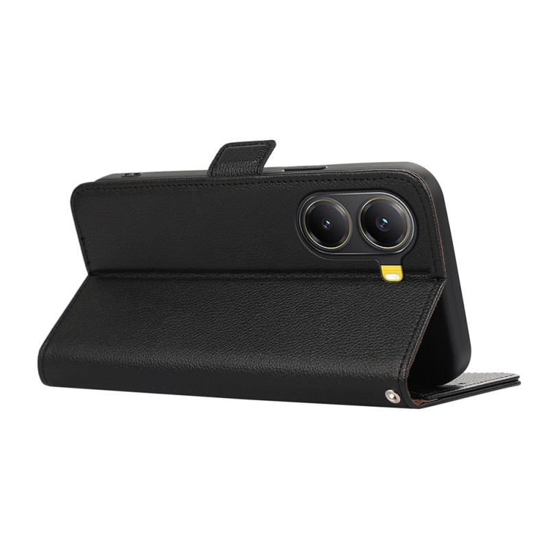 Lederhüllen Poco X7 Pro 5g Handyhülle Litschi-kunstleder