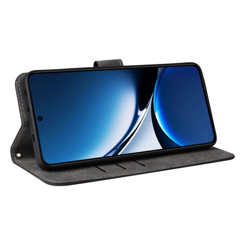 Lederhüllen Poco X7 Pro 5g Handyhülle Wildlederoptik Rfid-schutz Und Riemen