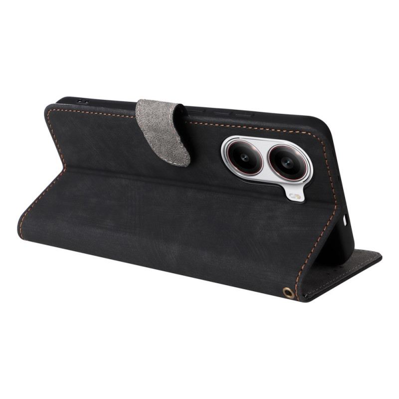 Lederhüllen Poco X7 Pro 5g Handyhülle Wildlederoptik Rfid-schutz Und Riemen