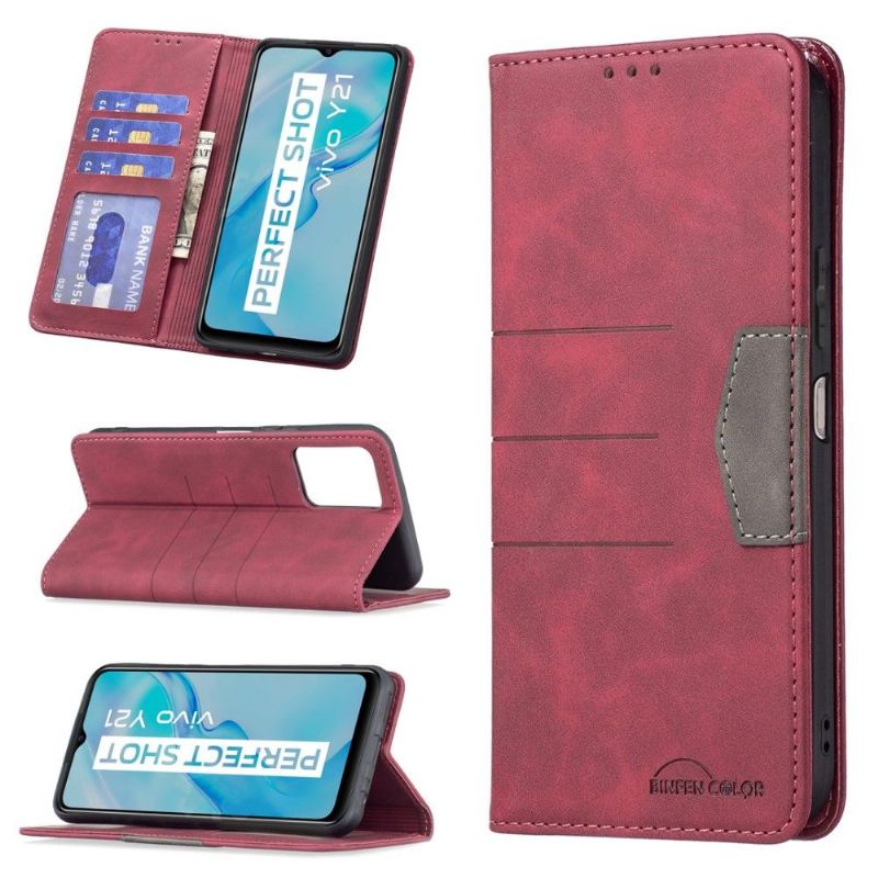 Lederhüllen Für Vivo Y21 / Y21s / Y33s Flip Case Binfen Color Flip Kunstleder