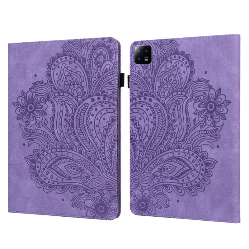 Case Xiaomi Pad 6 Florale Lederoptik