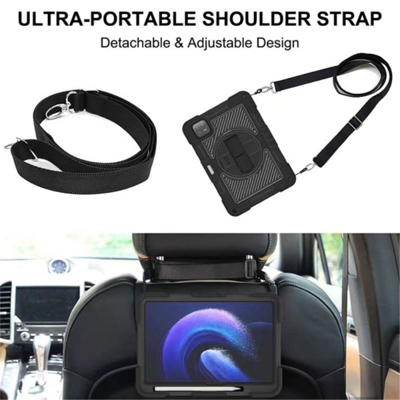 Hülle Xiaomi Pad 6 Handyhülle Extrem Widerstandsfähig Mit Schultergurt