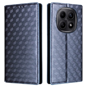 Flip Case Xiaomi Redmi Note 15 5g Handyhülle Graviertes Rautenmuster