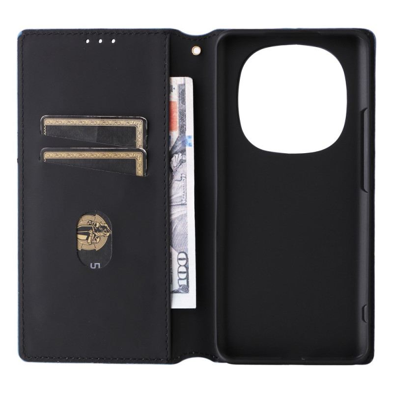 Flip Case Xiaomi Redmi Note 15 5g Handyhülle Graviertes Rautenmuster
