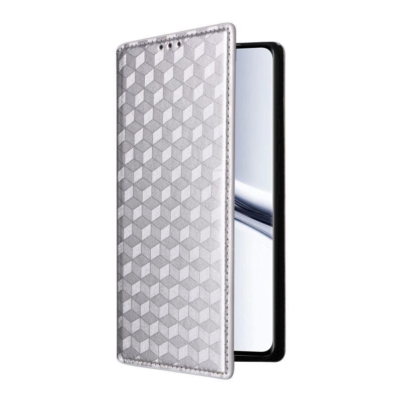 Flip Case Xiaomi Redmi Note 15 5g Handyhülle Graviertes Rautenmuster