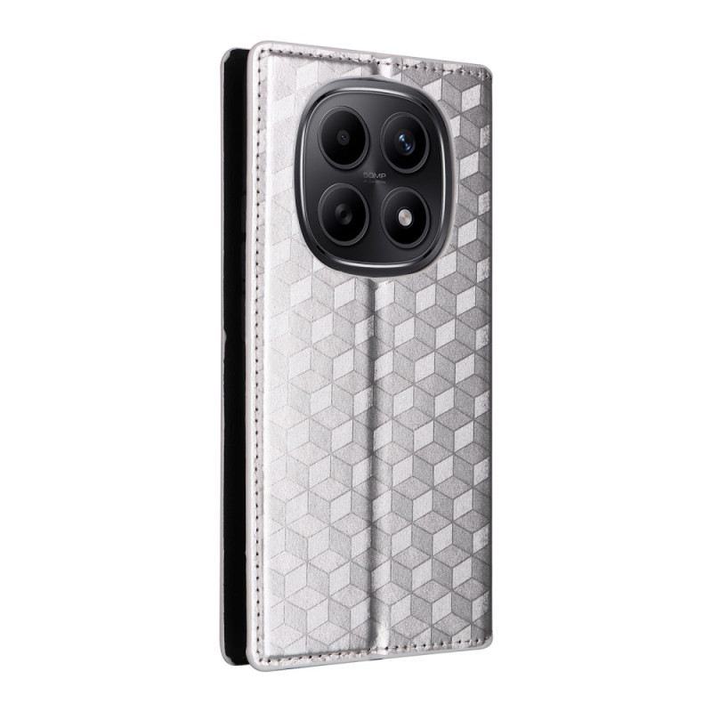 Flip Case Xiaomi Redmi Note 15 5g Handyhülle Graviertes Rautenmuster