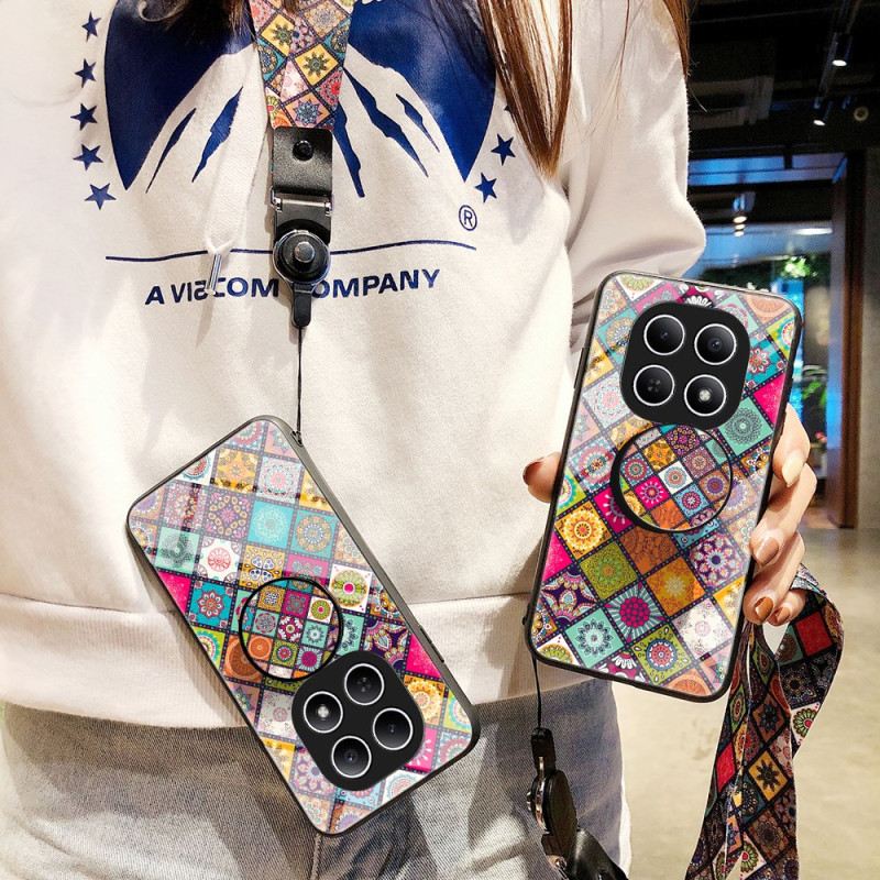 Hülle Xiaomi Redmi Note 15 5g Handyhülle Patchwork-ständer Und -tragegurt