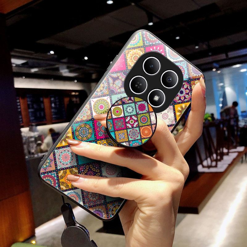 Hülle Xiaomi Redmi Note 15 5g Handyhülle Patchwork-ständer Und -tragegurt