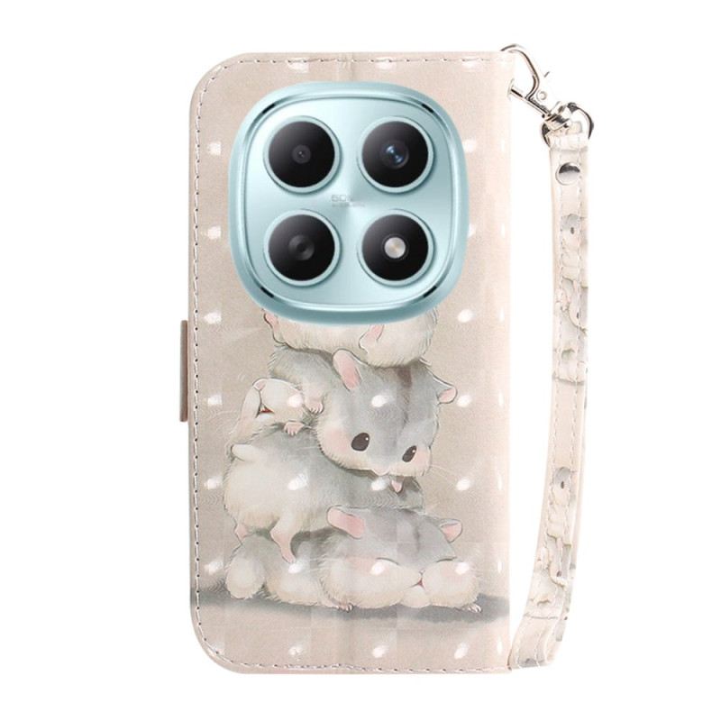 Lederhüllen Für Xiaomi Redmi Note 15 5g Hamster Mit Umhängeband
