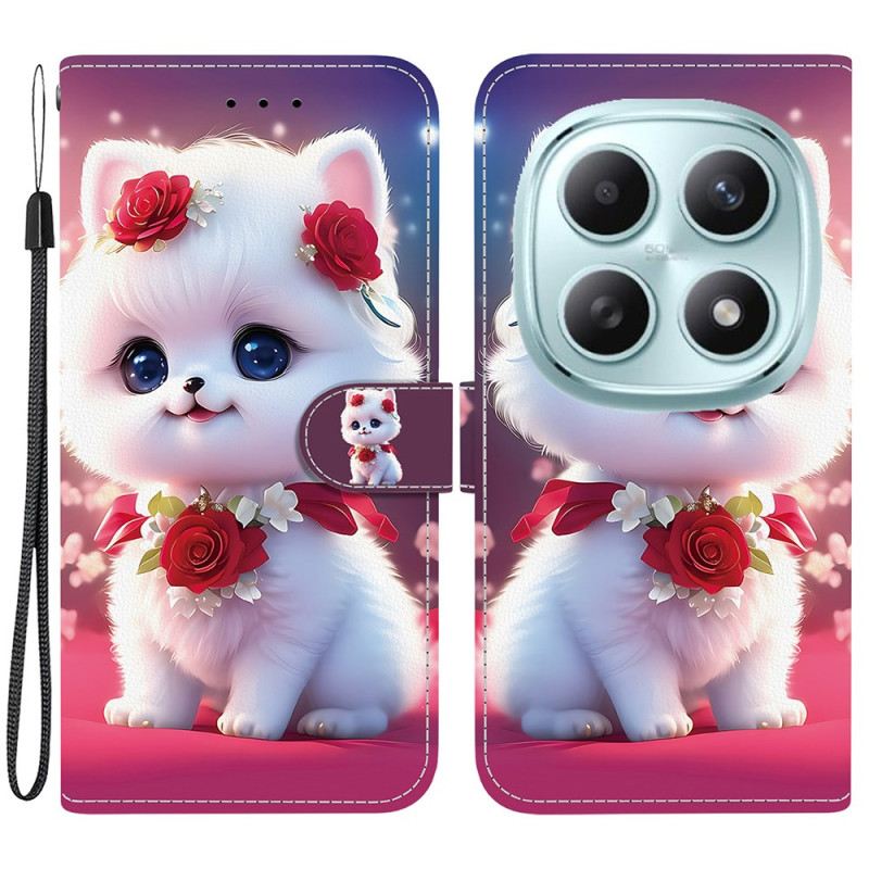 Lederhüllen Für Xiaomi Redmi Note 15 5g Katze Und Rosen