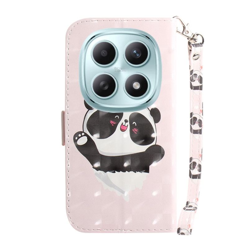 Lederhüllen Für Xiaomi Redmi Note 15 5g Liebes-panda Mit Umhängeband