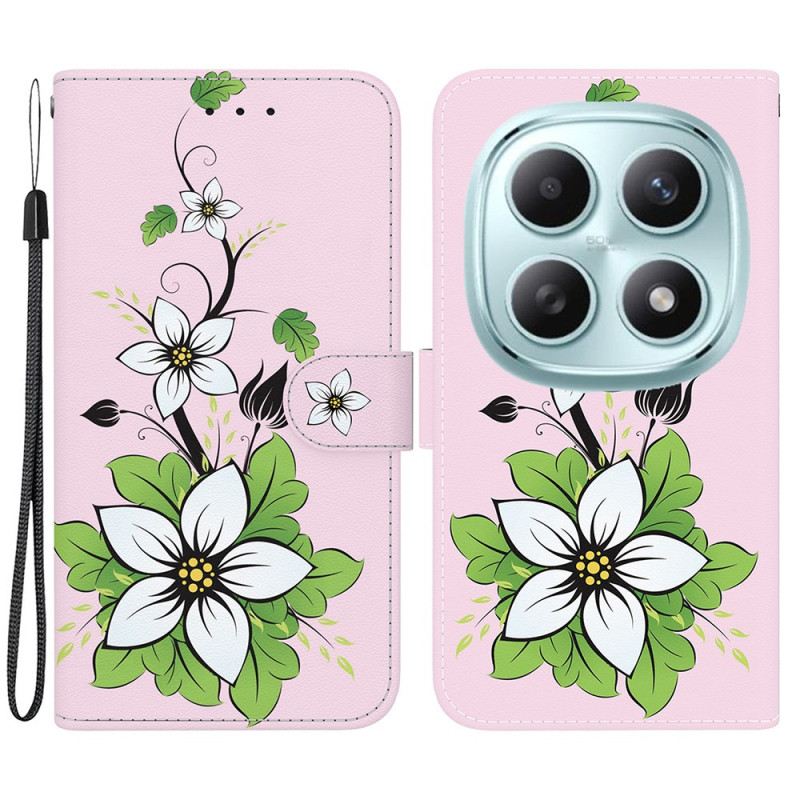 Lederhüllen Für Xiaomi Redmi Note 15 5g Lilienmuster