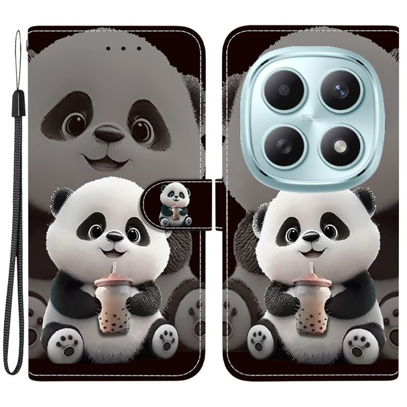 Lederhüllen Für Xiaomi Redmi Note 15 5g Panda-milchtee