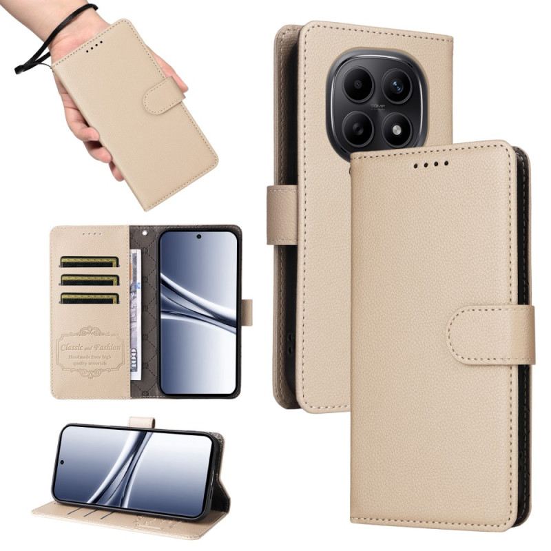 Lederhüllen Für Xiaomi Redmi Note 15 5g Rfid-schutz Und Tragegurt