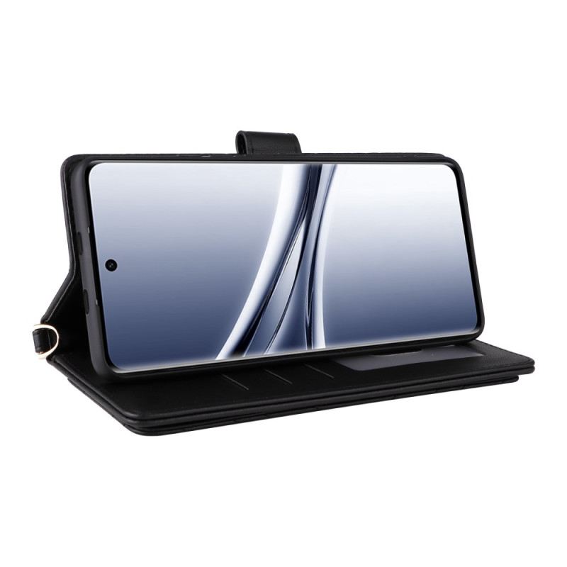 Lederhüllen Xiaomi Redmi Note 15 5g Gesteppt Mit Schulterriemen Armband