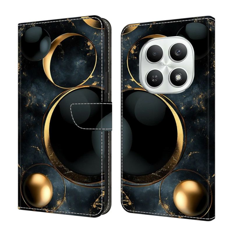 Lederhüllen Xiaomi Redmi Note 15 5g Goldene Ringe