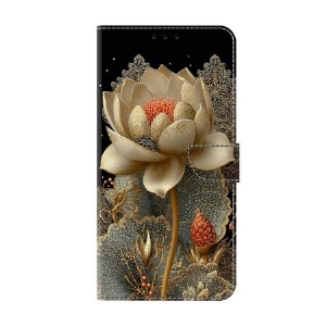 Lederhüllen Xiaomi Redmi Note 15 5g Goldener Lotus