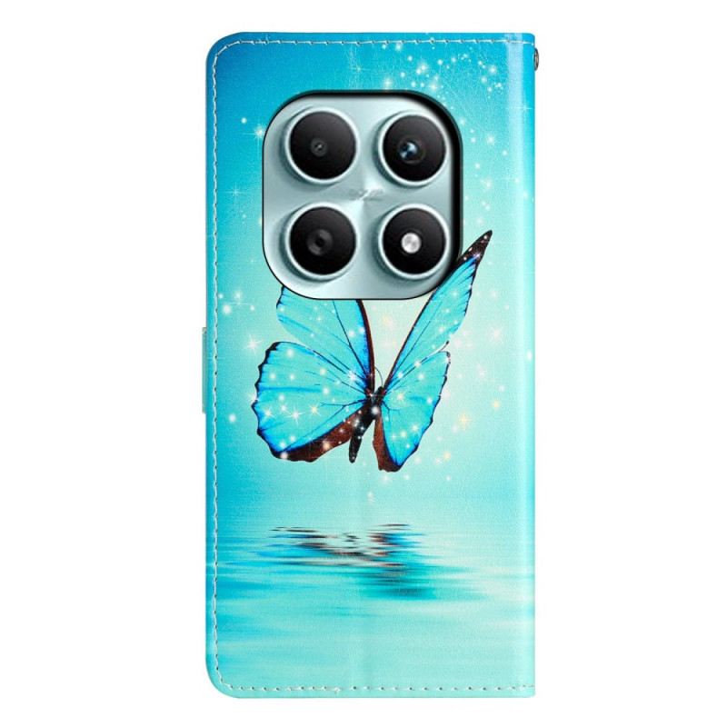 Lederhüllen Xiaomi Redmi Note 15 5g Handyhülle Blauer Schmetterling