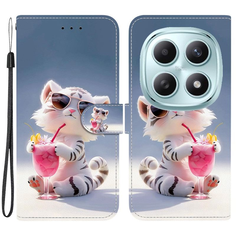 Lederhüllen Xiaomi Redmi Note 15 5g Handyhülle Coole Katze